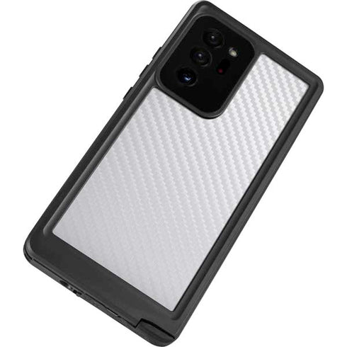 White Carbon Fiber Specialty Texture Material Galaxy Note20 Ultra 5G Waterproof Case